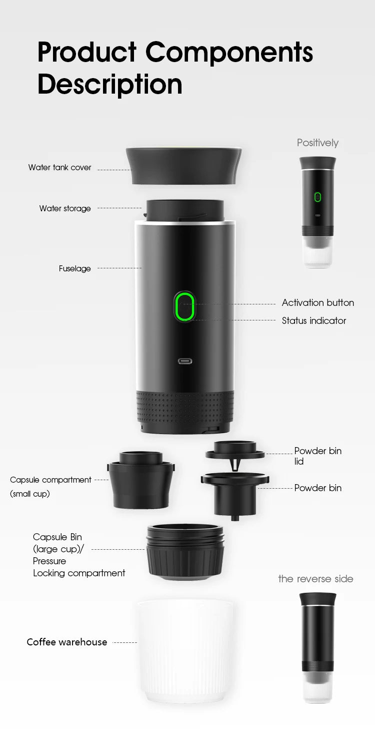BrewMate Go - Portable Electric Espresso Maker for Home, Car & Outdoor - My Store
