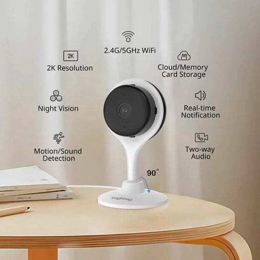 BoyKeep K10 3MP Indoor Security Camera - Motion Detection, Two-Way Audio, Wireless CCTV, Ceiling/Wall Mountable - My Store