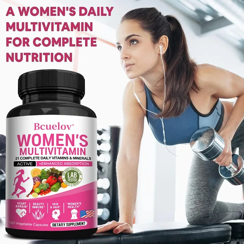 Bcuelov Multivitamin Capsules for Women – 120 Capsules - My Store