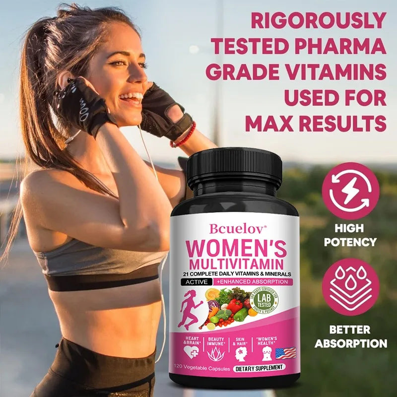 Bcuelov Multivitamin Capsules for Women – 120 Capsules - My Store