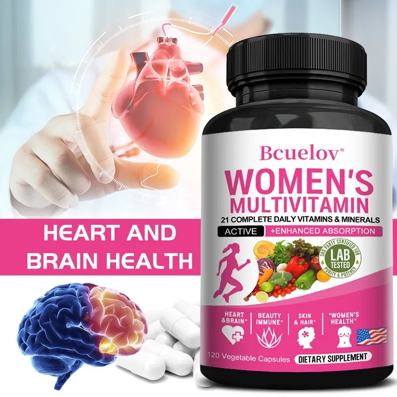 Bcuelov Multivitamin Capsules for Women – 120 Capsules - My Store